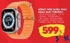 WİNEX T800 ULTRA 2023 AKILLI SAAT TURUNCU fiyat ve kampanya bilgisi